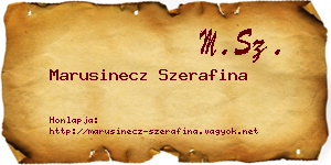 Marusinecz Szerafina névjegykártya